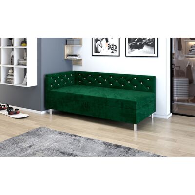 VENETI Jednolôžková posteľ 80x195 PIXI PLUS 1 - fľaškovo zelená VENETI Jednolôžková posteľ 80x195 PIXI PLUS 1 - fľaškovo zelená