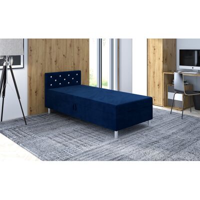 VENETI Jednolôžková posteľ 90x195 PIXI 2 - tmavo modrá VENETI Jednolôžková posteľ 90x195 PIXI 2 - tmavo modrá