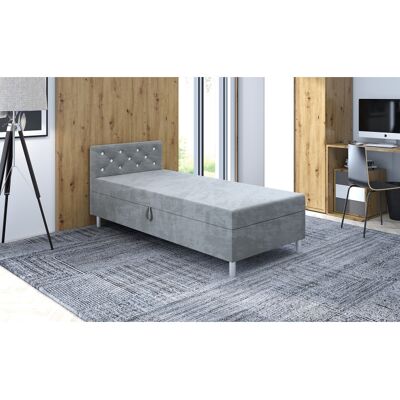 VENETI Jednolôžková posteľ 90x195 PIXI 1 - šedá VENETI Jednolôžková posteľ 90x195 PIXI 1 - šedá