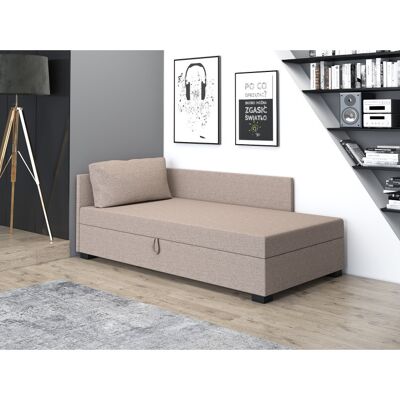 VENETI Čalúnená jednolôžková posteľ 80x195 SARAH PLUS 1 - béžová VENETI Čalúnená jednolôžková posteľ 80x195 SARAH PLUS 1 - béžová