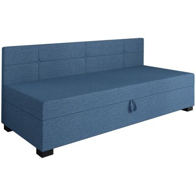 VENETI Jednolôžková posteľ 100x195 LEJLA BIZ 2 s úložným priestorom - modro šedá VENETI Jednolôžková posteľ 100x195 LEJLA BIZ 2 s úložným priestorom - modro šedá