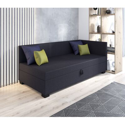 Jednolôžková posteľ 120x195 BETY PLUS 2 s vankúšmi - čierna Jednolôžková posteľ 120x195 BETY PLUS 2 s vankúšmi - čierna