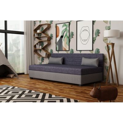 VENETI Čalúnená jednolôžková posteľ 90x195 PETTY 1 - grafitová / šedá VENETI Čalúnená jednolôžková posteľ 90x195 PETTY 1 - grafitová / šedá