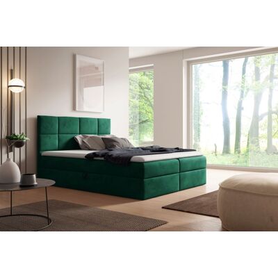 VENETI Kontinentálna posteľ 120x200 DINARA s úložným priestorom - zelená + topper ZDARMA VENETI Kontinentálna posteľ 120x200 DINARA s úložným priestorom - zelená + topper ZDARMA