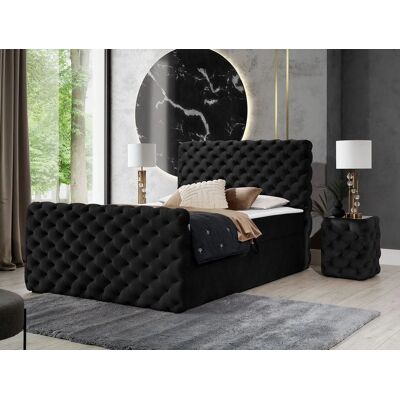VENETI Hotelová jednolôžková posteľ 120x200 VALANCIA LUX - čierna + topper ZDARMA VENETI Hotelová jednolôžková posteľ 120x200 VALANCIA LUX - čierna + topper ZDARMA