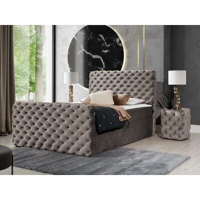 VENETI Hotelová jednolôžková posteľ 120x200 VALANCIA LUX - taupe + topper ZDARMA VENETI Hotelová jednolôžková posteľ 120x200 VALANCIA LUX - taupe + topper ZDARMA