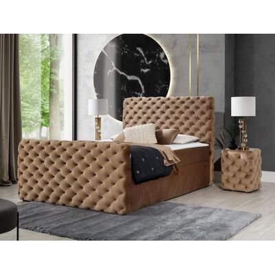VENETI Hotelová jednolôžková posteľ 120x200 VALANCIA LUX - hnedá + topper ZDARMA VENETI Hotelová jednolôžková posteľ 120x200 VALANCIA LUX - hnedá + topper ZDARMA