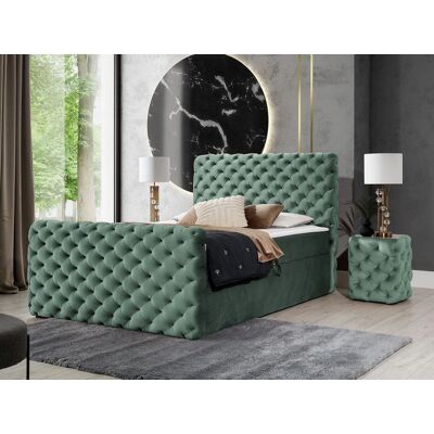VENETI Hotelová jednolôžková posteľ 120x200 VALANCIA LUX - mätová + topper ZDARMA VENETI Hotelová jednolôžková posteľ 120x200 VALANCIA LUX - mätová + topper ZDARMA