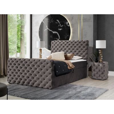 VENETI Hotelová jednolôžková posteľ 120x200 VALANCIA LUX - šedá + topper ZDARMA VENETI Hotelová jednolôžková posteľ 120x200 VALANCIA LUX - šedá + topper ZDARMA