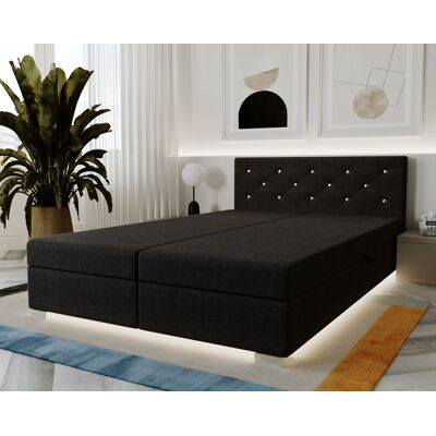 Americká posteľ 140x200 ROSIE 3 - čierna Americká posteľ 140x200 ROSIE 3 - čierna