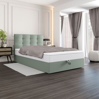 VENETI Čalúnená posteľ 90x200 DELILAH 4 - mätová VENETI Čalúnená posteľ 90x200 DELILAH 4 - mätová