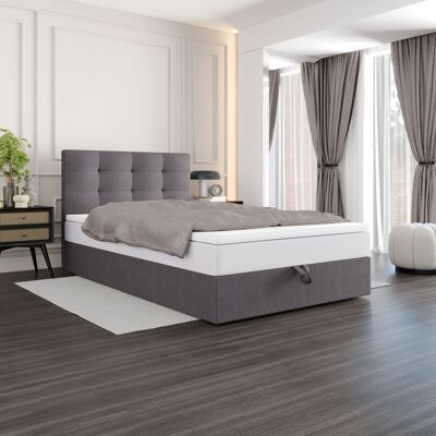 VENETI Čalúnená posteľ 100x200 DELILAH 4 - šedá VENETI Čalúnená posteľ 100x200 DELILAH 4 - šedá