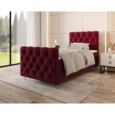 VENETI Čalúnená boxspringová posteľ 120x200 ADRIA PLUS 2 - červená VENETI Čalúnená boxspringová posteľ 120x200 ADRIA PLUS 2 - červená