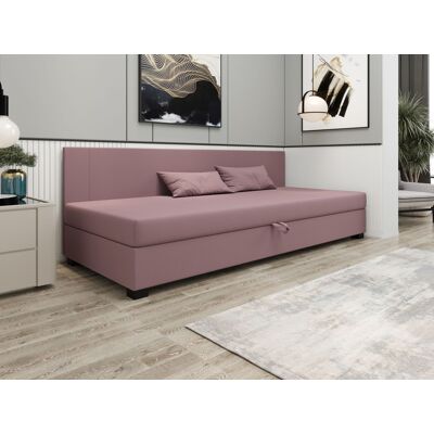 VENETI Čalúnená jednolôžková posteľ 90x195 ARIADNA BIZ 2 - ružová VENETI Čalúnená jednolôžková posteľ 90x195 ARIADNA BIZ 2 - ružová