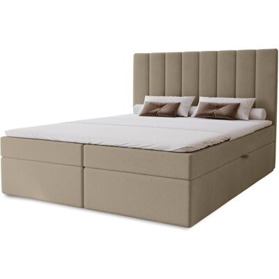 VENETI Hotelová jednolôžková posteľ 120x200 GRETNA - latte + topper ZADARMO VENETI Hotelová jednolôžková posteľ 120x200 GRETNA - latte + topper ZADARMO