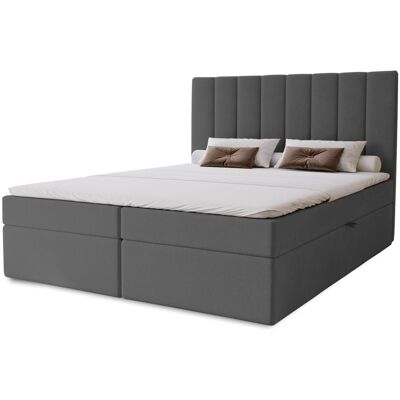 VENETI Hotelová jednolôžková posteľ 120x200 GRETNA - oceľová šedá + topper ZADARMO VENETI Hotelová jednolôžková posteľ 120x200 GRETNA - oceľová šedá + topper ZADARMO