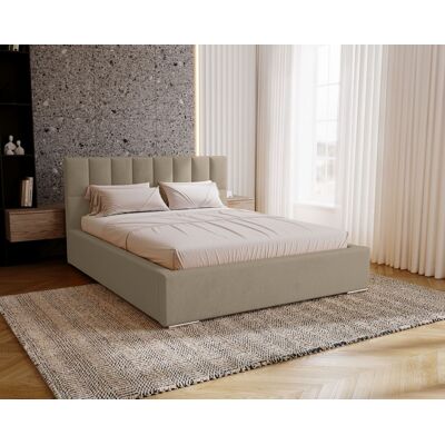 VENETI Jednolôžková čalúnená posteľ 120x200 EMPORIA - latte VENETI Jednolôžková čalúnená posteľ 120x200 EMPORIA - latte