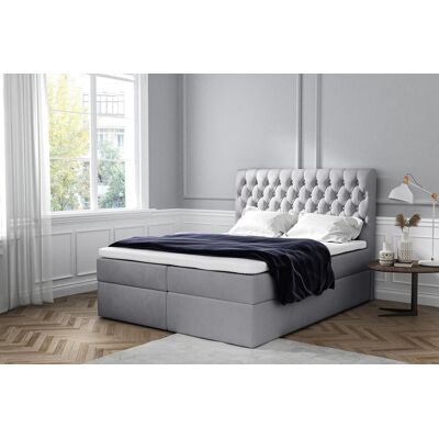 VENETI Elegantná čalúnená posteľ Mandy s úložným priestororm šedá 180 x 200 + topper zdarma VENETI Elegantná čalúnená posteľ Mandy s úložným priestororm šedá 180 x 200 + topper zdarma