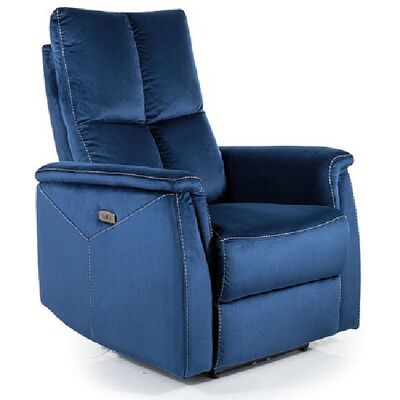VENETI Elektrické polohovacie kreslo JEAN - modré VENETI Elektrické polohovacie kreslo JEAN - modré