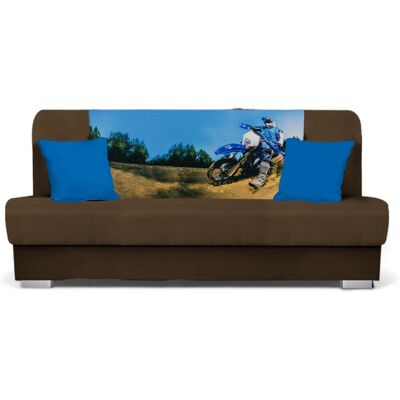 VENETI Rozkladacia pohovka BIRMA - tmavo hnedá / motorka VENETI Rozkladacia pohovka BIRMA - tmavo hnedá / motorka
