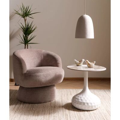 VENETI Elegantné čalúnené kreslo AGUSTIN - tmavo béžové VENETI Elegantné čalúnené kreslo AGUSTIN - tmavo béžové