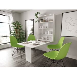 VENETI Moderný sklápací jedálenský stôl OMBO - biely VENETI Moderný sklápací jedálenský stôl OMBO - biely