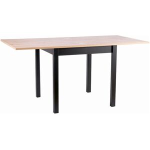 VENETI Rozkladací jedálenský stôl HELMUT - 80x80, dub artisan / čierny VENETI Rozkladací jedálenský stôl HELMUT - 80x80, dub artisan / čierny