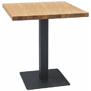 VENETI Jedálenský stôl KYRYLO 1 - 80x80, dub / čierny VENETI Jedálenský stôl KYRYLO 1 - 80x80, dub / čierny