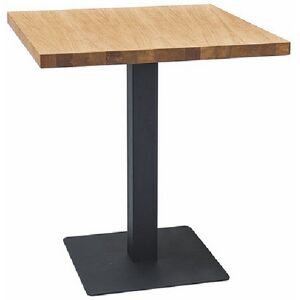 VENETI Jedálenský stôl KYRYLO 1 - 60x60, dub / čierny VENETI Jedálenský stôl KYRYLO 1 - 60x60, dub / čierny
