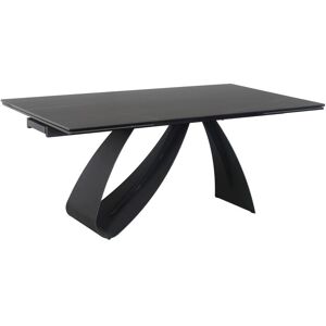 VENETI Rozkladací jedálenský stôl HELIO - 160x90, čierny VENETI Rozkladací jedálenský stôl HELIO - 160x90, čierny