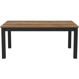 VENETI Jedálenský stôl OKAL - 180 cm, appenzelský smrek / čierny VENETI Jedálenský stôl OKAL - 180 cm, appenzelský smrek / čierny