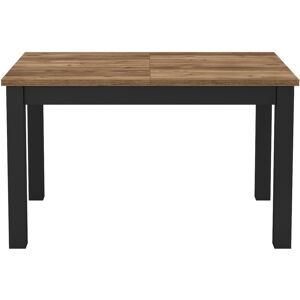 VENETI Rozkladací jedálenský stôl OKAL - 130-175 cm, appenzelský smrek / čierny VENETI Rozkladací jedálenský stôl OKAL - 130-175 cm, appenzelský smrek / čierny