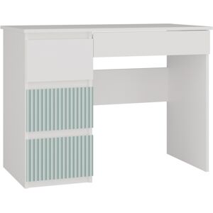 VENETI Detský písací stôl DUSTER - biely / mentolový, ľavé prevedenie VENETI Detský písací stôl DUSTER - biely / mentolový, ľavé prevedenie