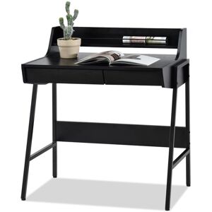 VENETI Minimalistický písací stôl RENO - čierny VENETI Minimalistický písací stôl RENO - čierny
