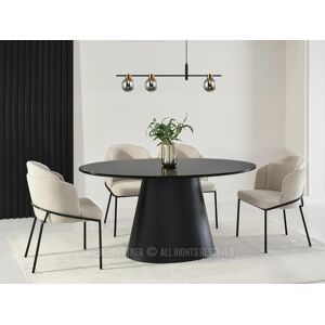 VENETI Oválny jedálenský stôl 160x90 cm ELIAM - čierny VENETI Oválny jedálenský stôl 160x90 cm ELIAM - čierny
