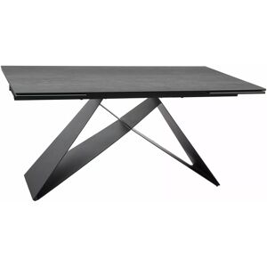 VENETI Rozkladací jedálenský stôl (160-240)x90 VIDOR - svetlo šedý / čierny VENETI Rozkladací jedálenský stôl (160-240)x90 VIDOR - svetlo šedý / čierny
