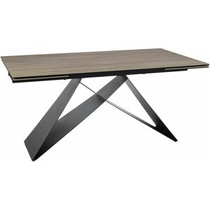 VENETI Rozkladací jedálenský stôl (160-240)x90 VIDOR - svetlo hnedý / čierny VENETI Rozkladací jedálenský stôl (160-240)x90 VIDOR - svetlo hnedý / čierny