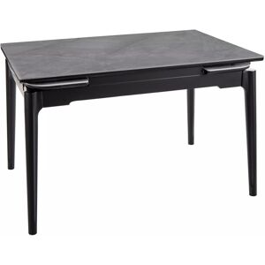 VENETI Rozkladací jedálenský stôl 120(180)x80 IMRAN - sivý / čierny VENETI Rozkladací jedálenský stôl 120(180)x80 IMRAN - sivý / čierny