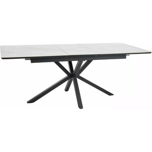 VENETI Rozkladací jedálenský stôl 160(200)x90 URBAL - biely / čierny VENETI Rozkladací jedálenský stôl 160(200)x90 URBAL - biely / čierny