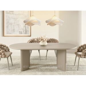 VENETI Elegantný jedálenský stôl BEVAN - béžový VENETI Elegantný jedálenský stôl BEVAN - béžový