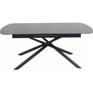 VENETI Rozkladací jedálenský stôl 160(200)x90 NAZMUL - čierny VENETI Rozkladací jedálenský stôl 160(200)x90 NAZMUL - čierny