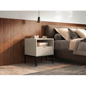 VENETI Nočný stolík MISHEEL - kašmír / čierny VENETI Nočný stolík MISHEEL - kašmír / čierny