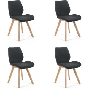 VENETI Set 4x jedálenská stolička KIMTE - čierny / buk VENETI Set 4x jedálenská stolička KIMTE - čierny / buk