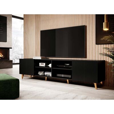 VENETI TV stolík 200 cm CRATO - čierny VENETI TV stolík 200 cm CRATO - čierny