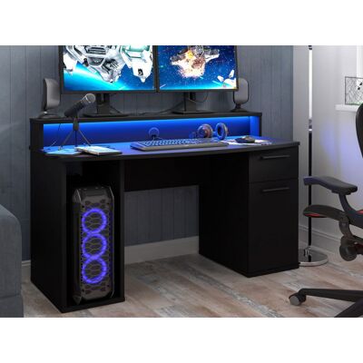 VENETI Stôl na PC s LED osvetlením FIEL - čierny VENETI Stôl na PC s LED osvetlením FIEL - čierny