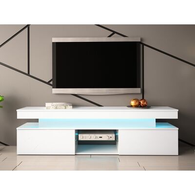 VENETI TV stolík s LED osvetlením USOA - lesklý biely VENETI TV stolík s LED osvetlením USOA - lesklý biely