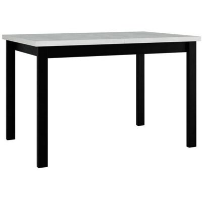 VENETI Rozkladací kuchynský stôl 120x80 cm ELISEK 1 - biely / čierny VENETI Rozkladací kuchynský stôl 120x80 cm ELISEK 1 - biely / čierny