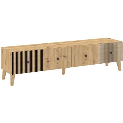 VENETI Široký TV stolík HEWITT - dub artisan VENETI Široký TV stolík HEWITT - dub artisan