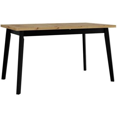 VENETI Rozkladací jedálenský stôl 140x80 AMES 5 - dub artisan / čierny VENETI Rozkladací jedálenský stôl 140x80 AMES 5 - dub artisan / čierny