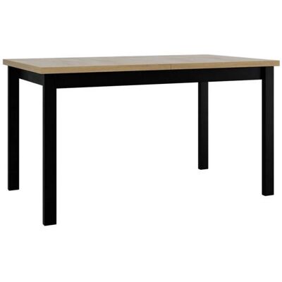 VENETI Rozkladací jedálenský stôl 140x80 cm ELISEK 2 - dub sonoma / čierny VENETI Rozkladací jedálenský stôl 140x80 cm ELISEK 2 - dub sonoma / čierny